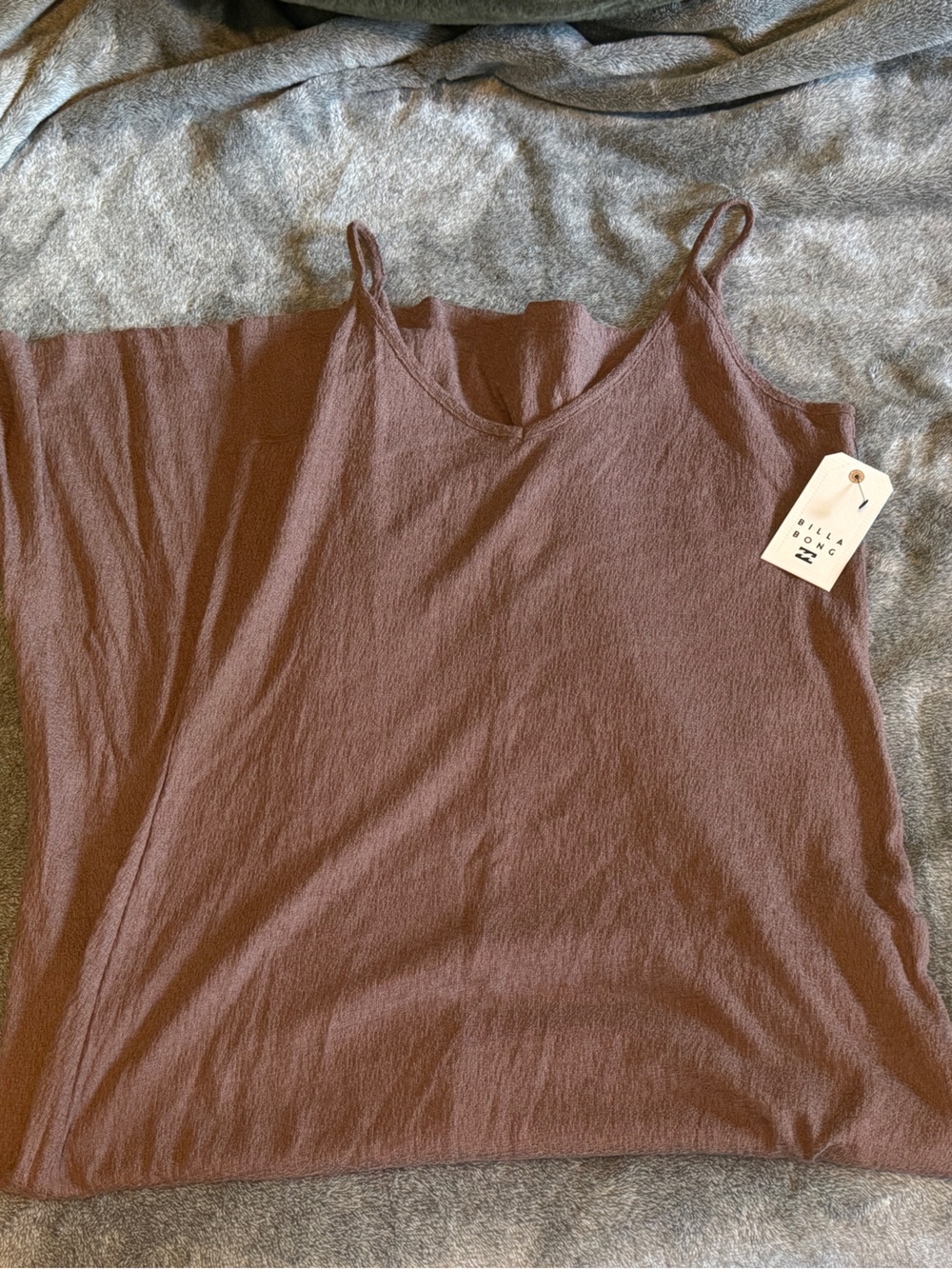 Billabong Mauve Ribbed Spaghetti Strap Cami